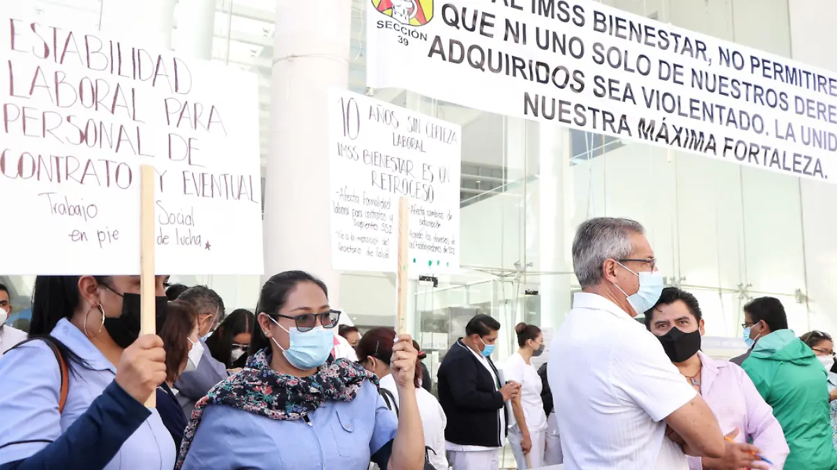 Protesta de trabajadores de la SSZ